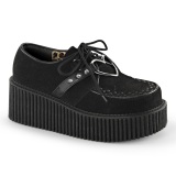 Black 7,5 cm CREEPER-206 creepers shoes women - rockabilly platform shoes