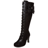 Black 9,5 cm GLAM-240 womens boots with high heels