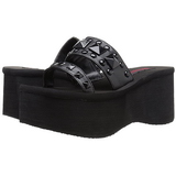Black 9 cm FUNN-18 Goth Platform Sandals womens
