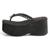 Black 9 cm FUNN-33 Goth Platform Sandals womens