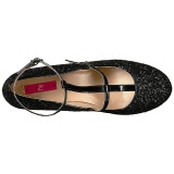 Black Glitter 10 cm QUEEN-01 big size pumps shoes