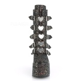 Black Glitter 14 cm SWING-230G cyberpunk platform boots