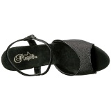 Black Glitter 15 cm DELIGHT-609-5G High Heel Platform