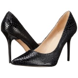 Black Leather 10 cm CLASSIQUE-20SP Women Pumps Shoes Stiletto Heels