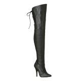 Black Leather 13 cm LEGEND-8899 Thigh High Boots for Men