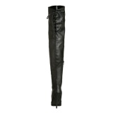 Black Leather 13 cm LEGEND-8899 overknee high heel boots