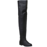 Black Leather 4 cm MAVERICK-8824 Thigh High Boots for Men