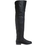 Black Leather 4 cm MAVERICK-8824 Thigh High Boots for Men