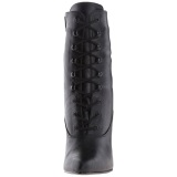 Black Leatherette 10,5 cm VANITY-1020 Womens Ankle Boots for Men