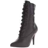 Black Leatherette 10,5 cm VANITY-1020 Womens Ankle Boots for Men