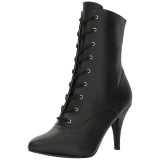 Black Leatherette 10 cm DREAM-1020 big size ankle boots womens