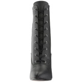 Black Leatherette 10 cm DREAM-1020 big size ankle boots womens