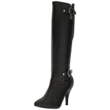 Black Leatherette 10 cm DREAM-2030 big size boots womens