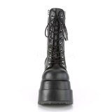 Black Leatherette 11,5 cm BEAR-265 demoniacult ankle boots platform