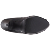 Black Leatherette 13,5 cm CHLOE-01 big size pumps shoes
