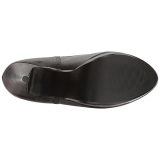 Black Leatherette 13,5 cm CHLOE-115 big size ankle boots womens