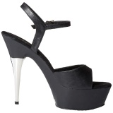 Black Leatherette 15 cm CAPTIVA-609 High Heels Platform