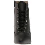 Black Leatherette 5 cm FAB-1005 big size ankle boots womens