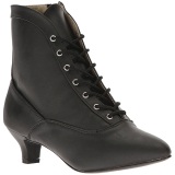 Black Leatherette 5 cm FAB-1005 big size ankle boots womens