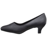 Black Leatherette 5 cm FAB-420W Pumps with low heels