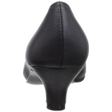 Black Leatherette 5 cm FAB-420W Pumps with low heels