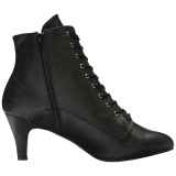 Black Leatherette 7,5 cm DIVINE-1020 big size ankle boots womens