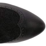 Black Leatherette 7,5 cm DIVINE-1050 big size ankle boots womens