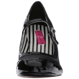 Black Leatherette 7,5 cm JENNA-06 big size pumps shoes
