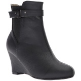 Black Leatherette 7,5 cm KIMBERLY-102 big size ankle boots womens