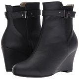 Black Leatherette 7,5 cm KIMBERLY-102 big size ankle boots womens