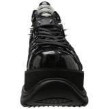 Black Leatherette 7,5 cm NEPTUNE-100 Platform Mens Gothic Shoes