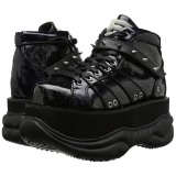 Black Leatherette 7,5 cm NEPTUNE-100 Platform Mens Gothic Shoes