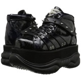 Black Leatherette 7,5 cm NEPTUNE-100 Platform Mens Gothic Shoes