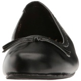 Black Leatherette ANNA-01 big size ballerinas shoes