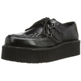 Black Leatherette V-CREEPER-502 Platform Mens Creepers Shoes