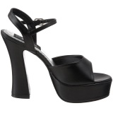 Black Matt 13 cm DemoniaCult DOLLY-09 High Heels Platform