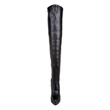 Black Matte 13,5 cm INDULGE-3000 Thigh High Boots for Men