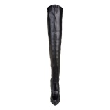 Black Matte 13,5 cm INDULGE-3000 Thigh High Boots for Men