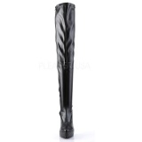 Black Matte 13,5 cm INDULGE-3063 High Heeled Overknee Boots