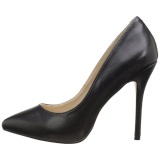 Black Matte 13 cm AMUSE-20 pointed toe stiletto pumps