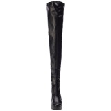 Black Matte 13 cm ELECTRA-3000Z Thigh High Boots for Men