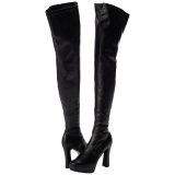 Black Matte 13 cm ELECTRA-3000Z Thigh High Boots for Men