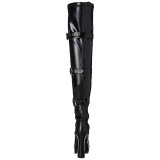 Black Matte 13 cm ELECTRA-3028 High Heeled Overknee Boots