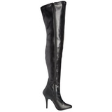 Black Matte 13 cm SEDUCE-3000 Thigh High Boots for Men