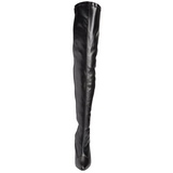 Black Matte 13 cm SEDUCE-3000 Thigh High Boots for Men