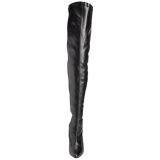 Black Matte 13 cm SEDUCE-3000 Thigh High Boots for Men