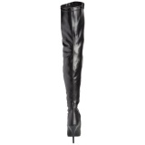 Black Matte 13 cm SEDUCE-3000 Thigh High Boots for Men