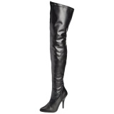 Black Matte 13 cm SEDUCE-3000 Thigh High Boots for Men