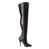 Black Matte 13 cm SEDUCE-3010 Thigh High Boots for Men