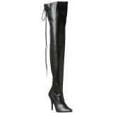 Black Matte 13 cm SEDUCE-3063 overknee high heel boots